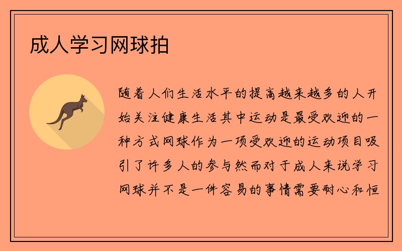 成人学习网球拍